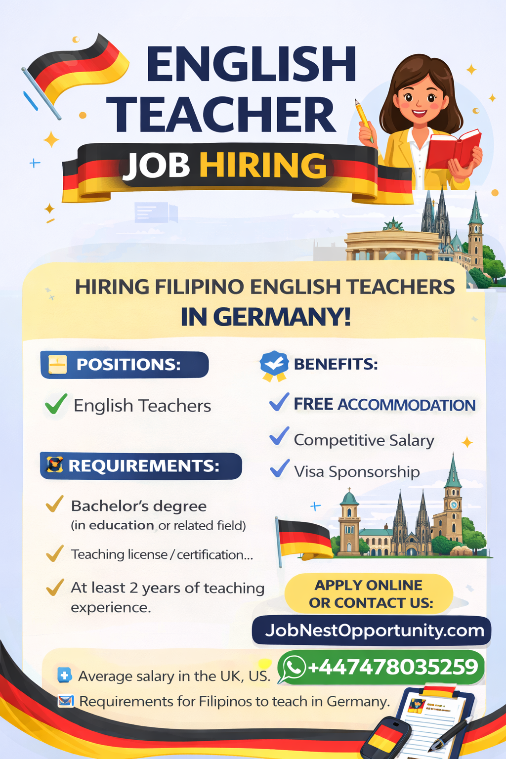 English teacher job opportunities in Germany